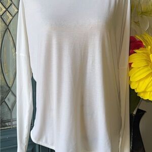 Prana Women's Elegant White Long Sleeve Top